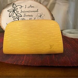 LV YELLOW EPI COSMETIC CASE